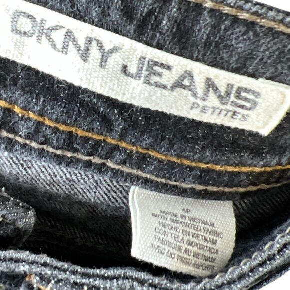 DKNY Petites Straight Leg Dark Wash Jeans - Picture 2 of 4